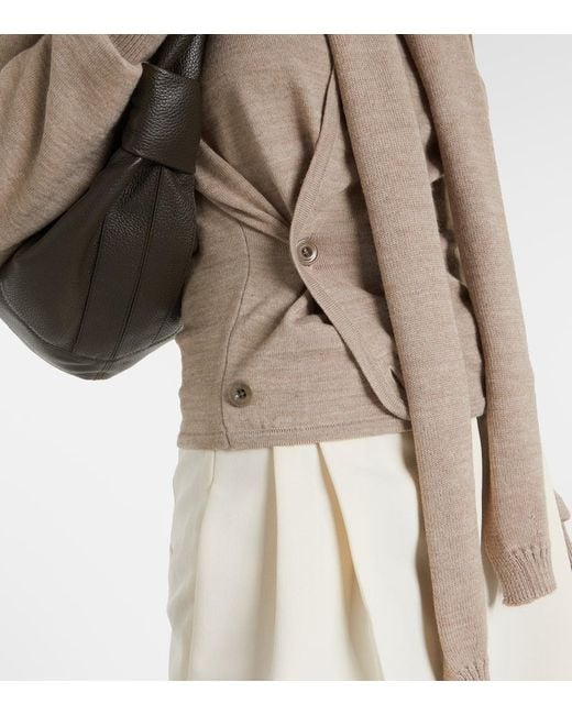 Lemaire Natural Cardigan Aus Einem Wollgemisch