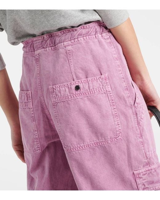 Pantalones cargo Ivy de denim Isabel Marant de color Pink