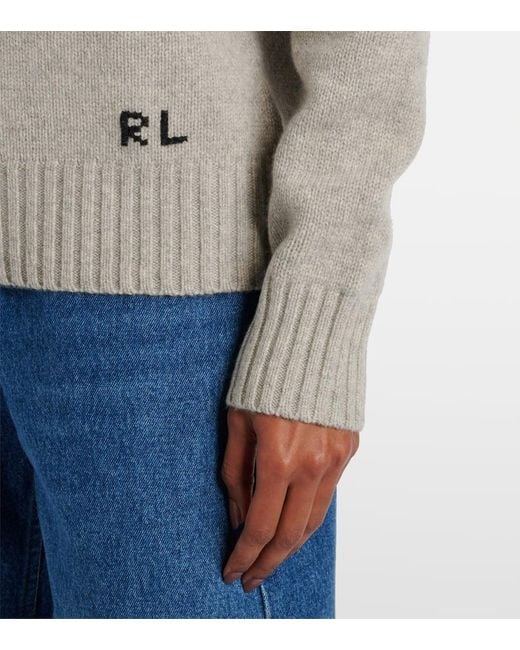 Polo Ralph Lauren Gray Hoodie Polo Bear Aus Wolle Und Kaschmir