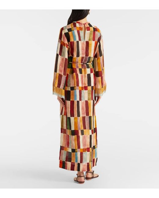 X Lrnce Vestido Largo Majorelle De Lino Y Seda ALÉMAIS de color Orange