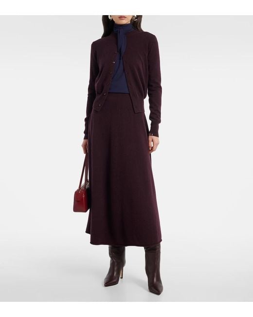Extreme Cashmere Purple Blouson Cashmere Cardigan