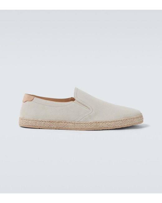 Brunello Cucinelli White Suede Espadrilles for men