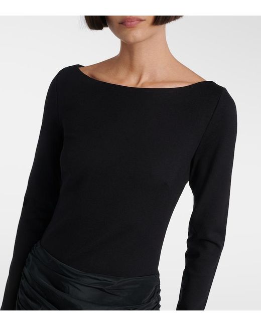 Staud Black Holland Draped Maxi Dress