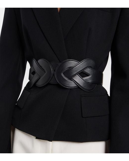Altuzarra Black Loopy Leather Belt