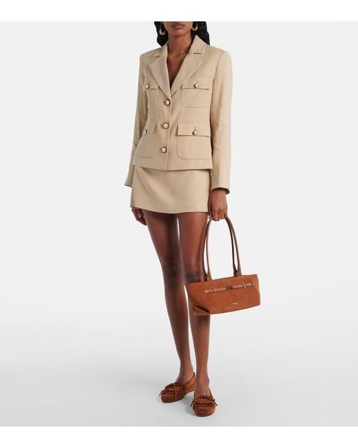 DeMellier London Brown New York Suede Shoulder Bag