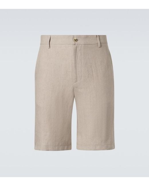 Canali Natural Linen Bermuda Shorts for men