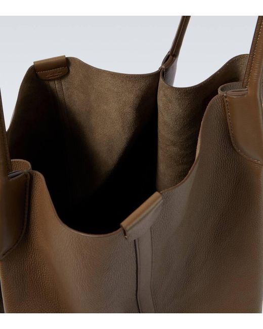 Loro Piana Brown Bale Extra Large Leather Tote Bag for men