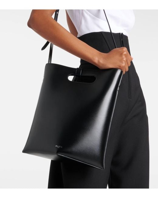 Alaïa Black Folded Leather Tote Bag