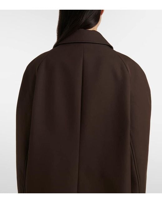 Lemaire Brown Wool And Cotton-Blend Coat
