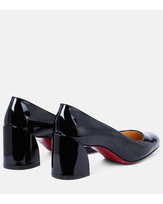 Christian Louboutin Blue Miss Sab 55 Patent Leather Pumps