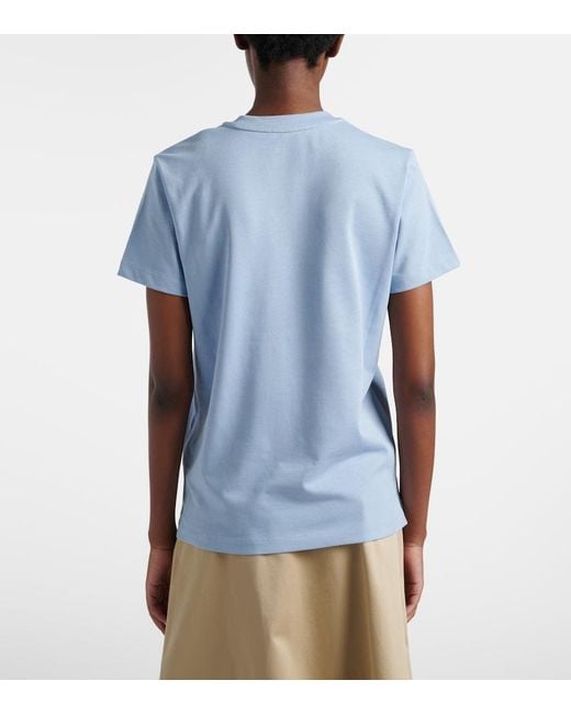 Moncler Blue Logo Cotton Jersey T-Shirt