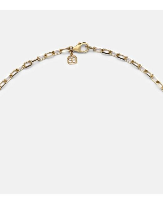 Sydney Evan Metallic 14Kt Charm Necklace With Diamonds