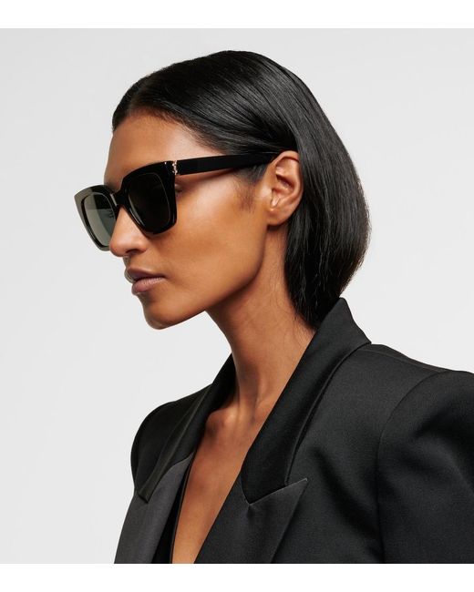 Saint Laurent Blue Monogram Oversized Sunglasses