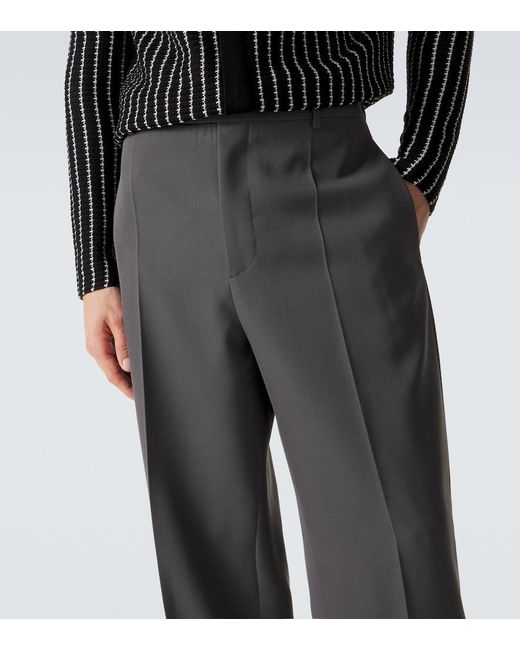 Jil Sander Gray Wool Wide-Leg Pants for men
