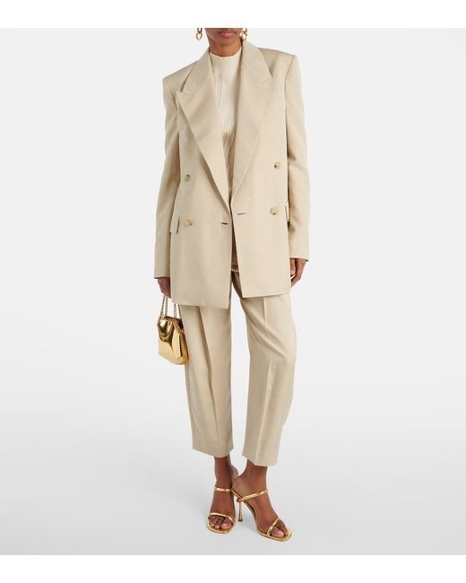 Stella McCartney Natural Double-Breasted Blazer