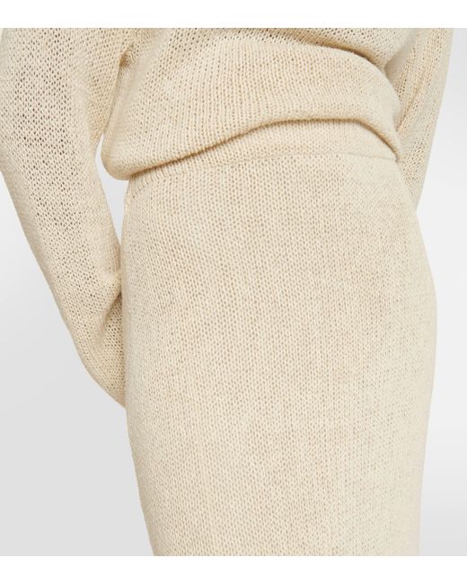 The Row Natural Fumaia Knitted Silk Maxi Skirt