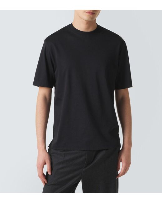 Agnona Black Cotton Jersey T-Shirt for men