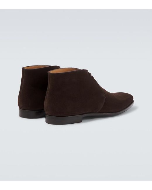 George Cleverley Brown Nathan Suede Ankle Boots for men