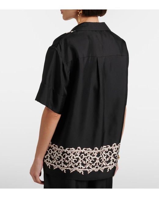 Rebecca Vallance Black Sundia Silk Shirt