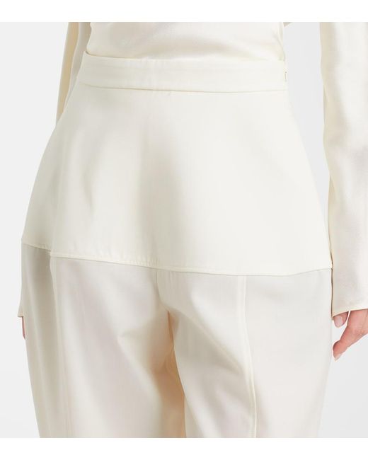 Rohe White Virgin Wool Balloon Pants