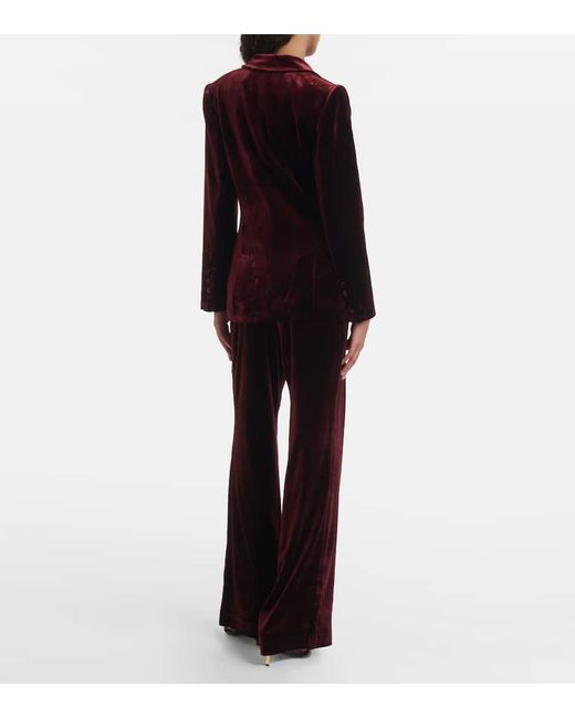 Blazer De Terciopelo Roland Mouret de color Red