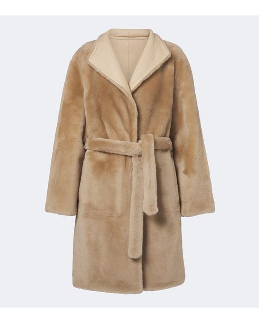 Yves Salomon Natural Shearling Coat