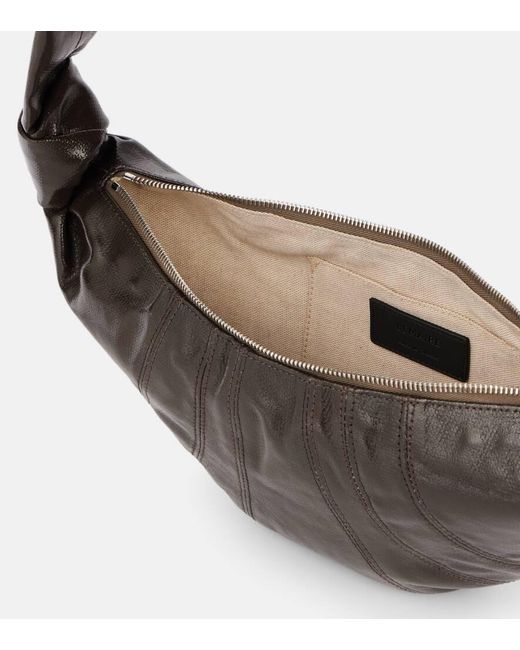 Lemaire Black Schultertasche Croissant Small