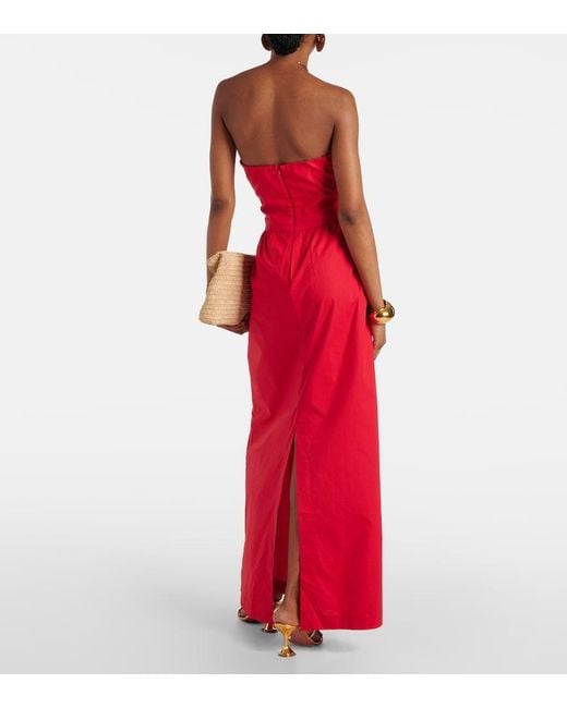 Adriana Degreas Gathered Cotton Jersey Maxi Dress