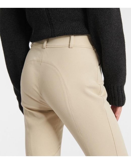 Loro Piana Natural Doris Cotton-Blend Twill Slim Pants