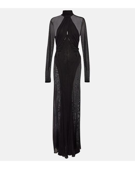 Isabel Marant Black Rimma Semi-sheer Gown