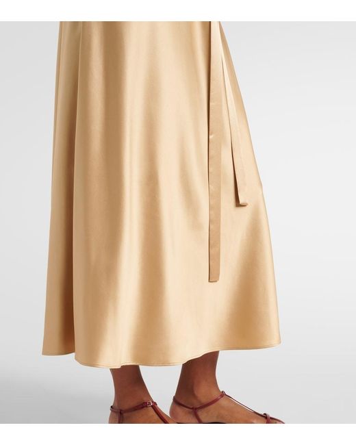 Joseph Natural Garnier Silk Satin Midi Dress