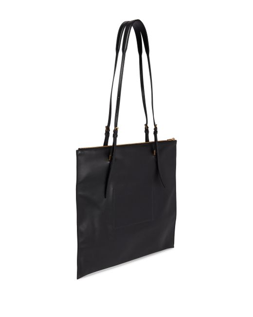 Jil Sander Holster Small Leather Tote in Black | Lyst