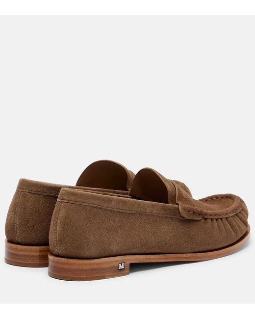 Max Mara Brown Suede Penny Lofaers