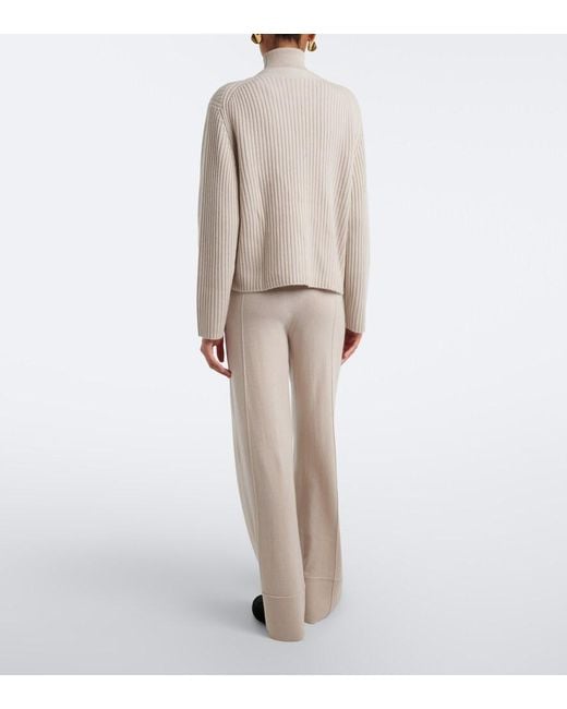 Jardin Des Orangers White Wool And Cashmere Wide-Leg Pants