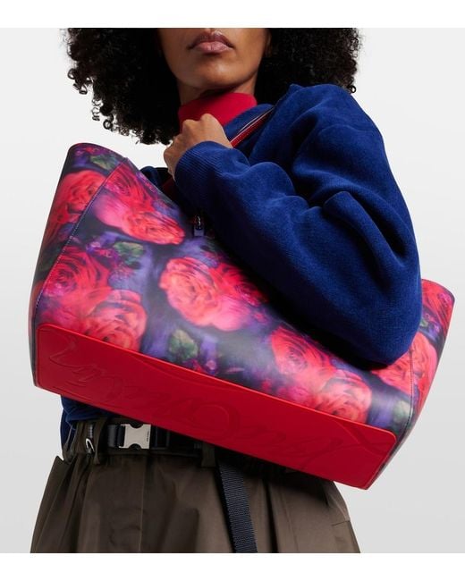 Christian Louboutin Red Cabata Small Leather Tote Bag