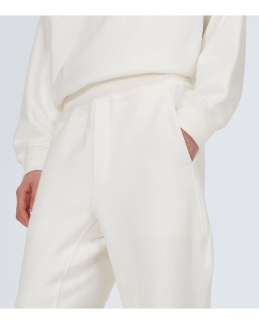 The Row White Koa Cotton-blend Terry Sweatpants for men