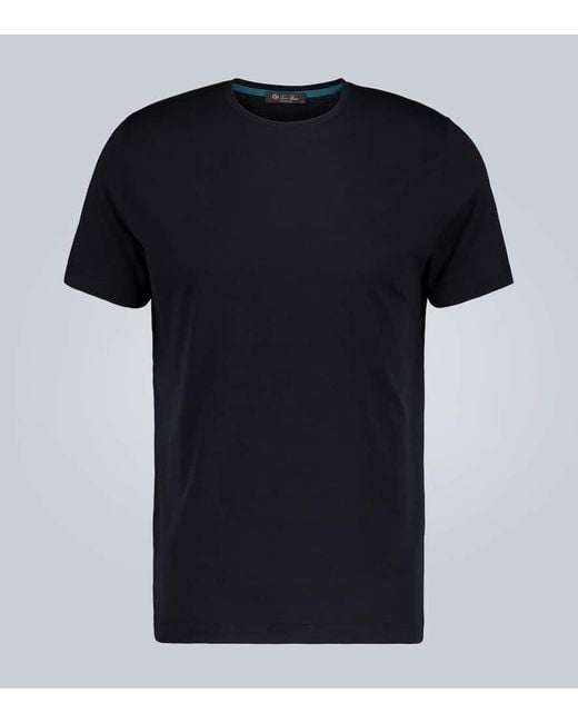Loro Piana T-Shirt Aus Einem Seidengemisch in Black für Herren