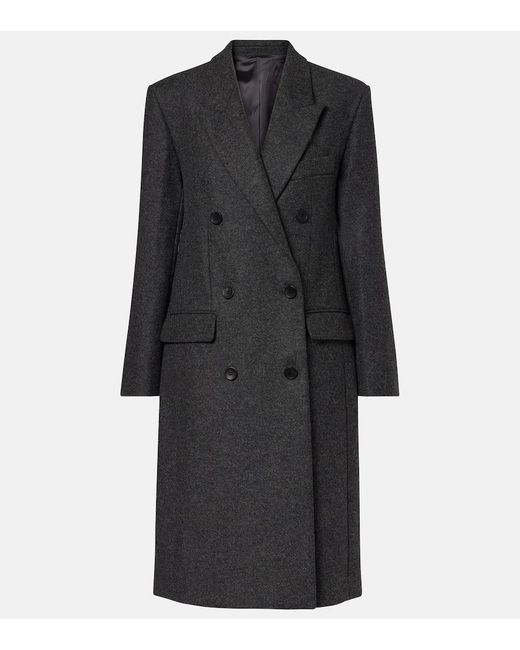 Isabel Marant Black Irene Double-Breasted Virgin Wool Coat