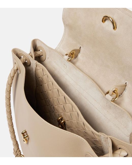 Bottega Veneta Natural Tote Bag Ciao Ciao Knot Medium Aus Leder
