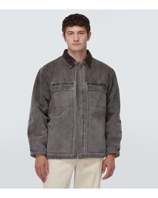 NOTSONORMAL Gray Grind Cotton Canvas Jacket for men