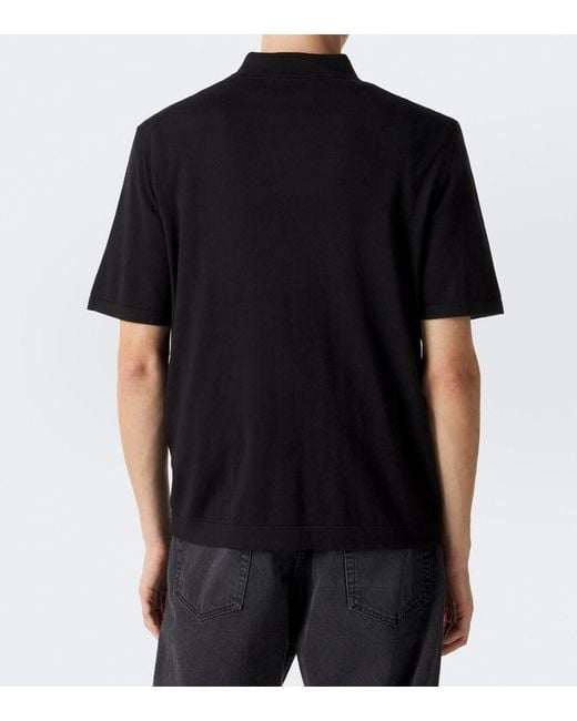Lisa Yang Black Keir Cotton And Cashmere Polo Shirt for men