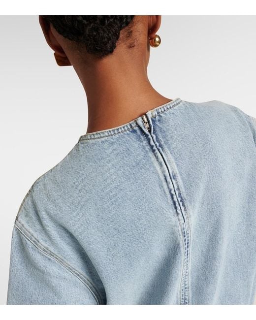 Totême  Blue Denim Midi Dress