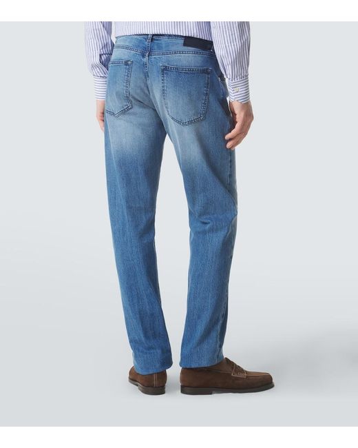 Kiton Blue Slim Jeans for men
