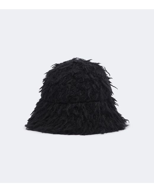 Fendi Black Wool-Blend Hat