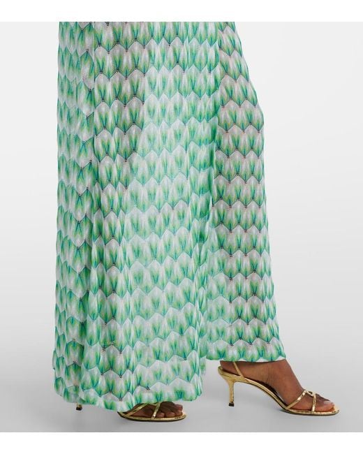 Missoni Green Zigzag Wrap Dress