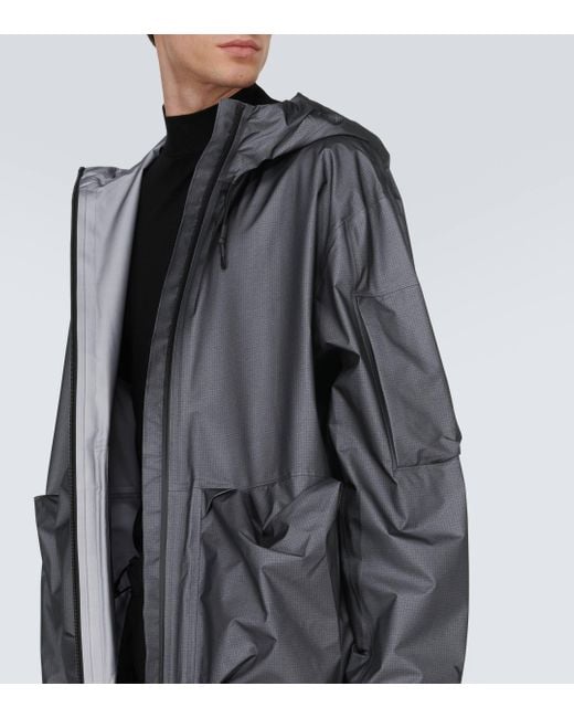 Y-3 Gray Oversized Ripstop Jacket for men