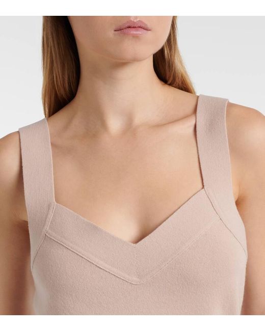 Givenchy Natural Logo Wool And Cashmere Tank Top