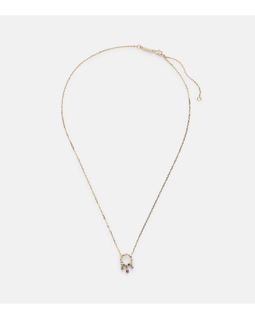 Suzanne Kalan Metallic 18Kt Necklace With Sapphires