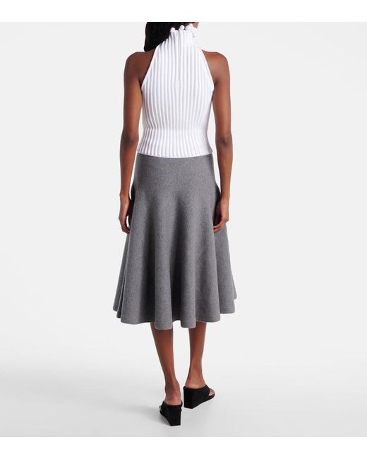 Alaïa White Turtleneck Top