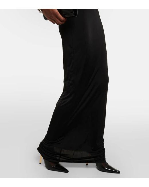 Vestido largo sin mangas Saint Laurent de color Black